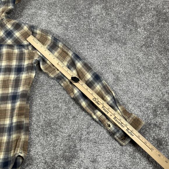 Carthartt Hooded Flannel Shirt Womens Extra Small Plaid Button Up Cotton Fall - Picture 9 of 10
